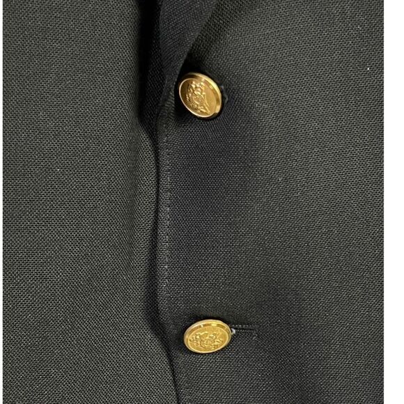 Stafford Mens Two Button Suit Jacket Black Single-Breasted Notch Lapel Lined 52 - Picture 6 of 12